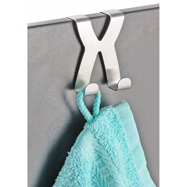 Ensemble de 2 Crochets de porte inox Fackelmann Tecno