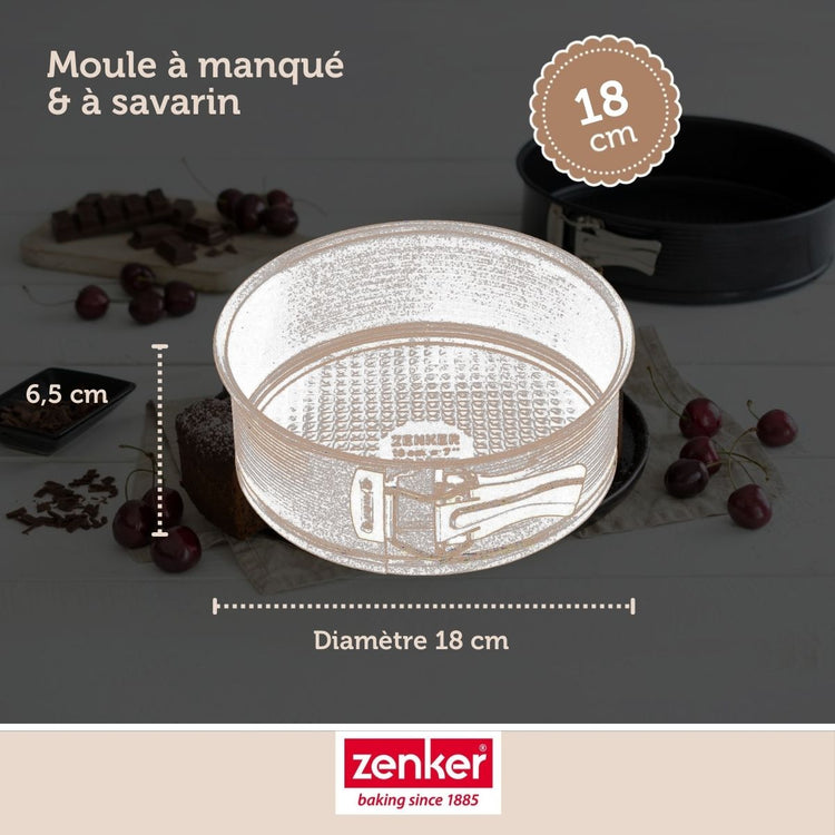 Lot de 2 moules à manqué 18/18 cm en acier Black mettallic Black mettallic Zenker Black mettallic