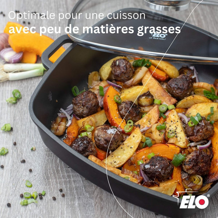 Cocotte 28 x 28 cm en fonte aluminium antiadhésive 3,6 L Elo Alucast