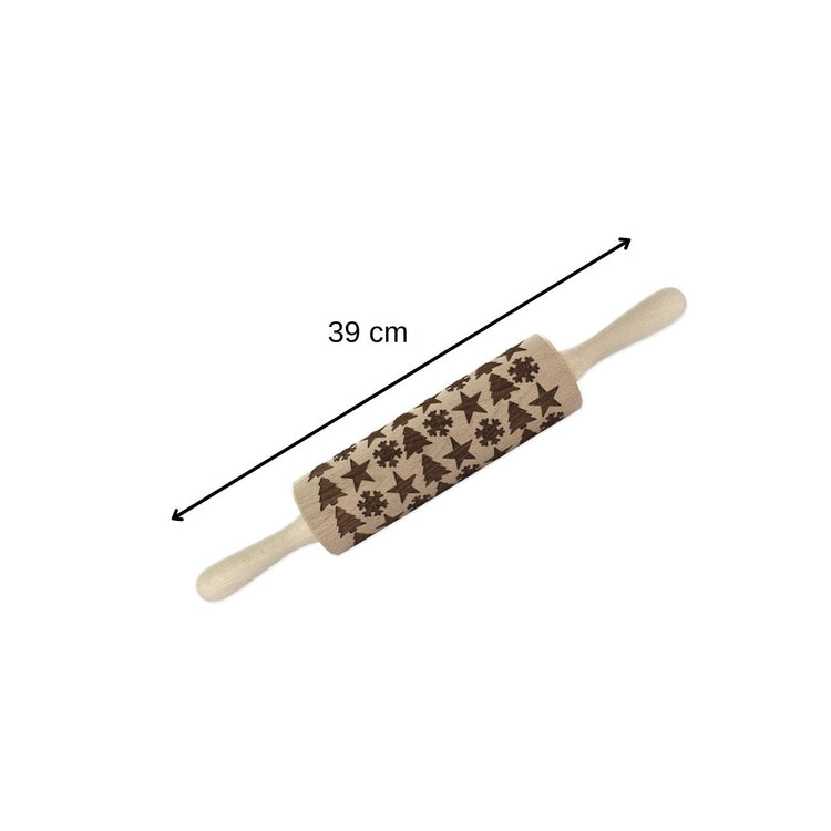 Rouleau à pâtisserie en bois motif noël Fackelmann