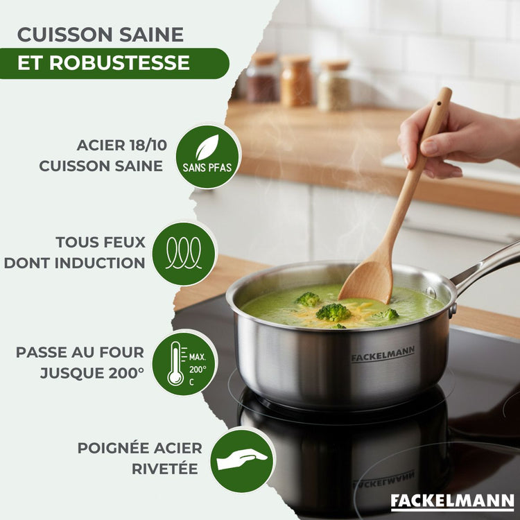 Casserole en inox 24 cm Fackelmann Triply Vita3