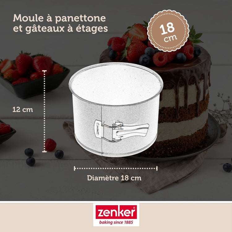 Moule à panettone à charnière 18 cm Zenker Black Metallic
