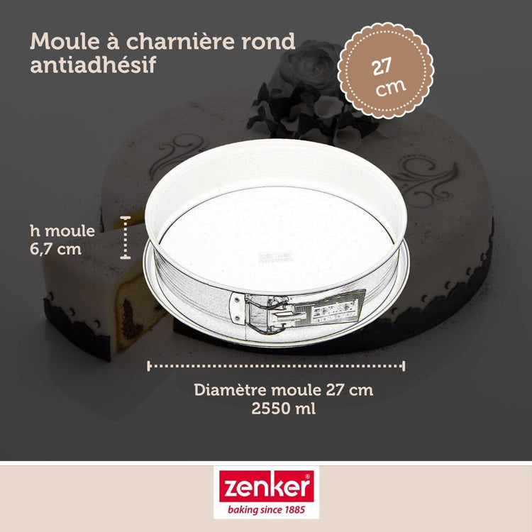 Moule à manqué à charnière Zenker Crème noir 27 cm