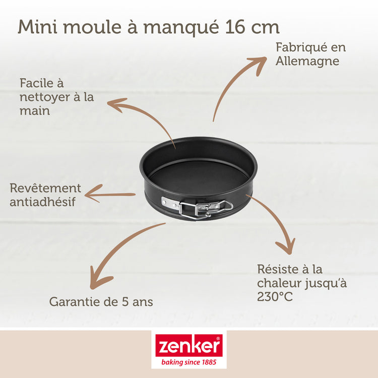 Set de 4 ustensiles de pâtisserie moule à gâteau 2 bols et spatule Spécial mini Spécial mini Zenker Spécial mini