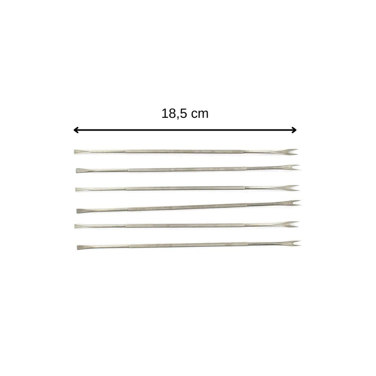 Lot de 12 fourchettes à crustacé en acier inoxydable 18,5 cm Fackelmann