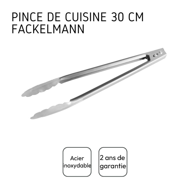Ensemble de 2 Pinces multifonction inox 30 cm Fackelmann