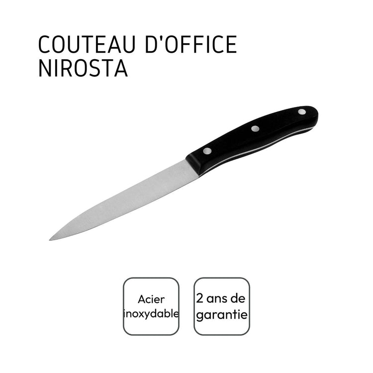 Set de 2 couteaux d'office 22 cm en inox Nirosta Fit