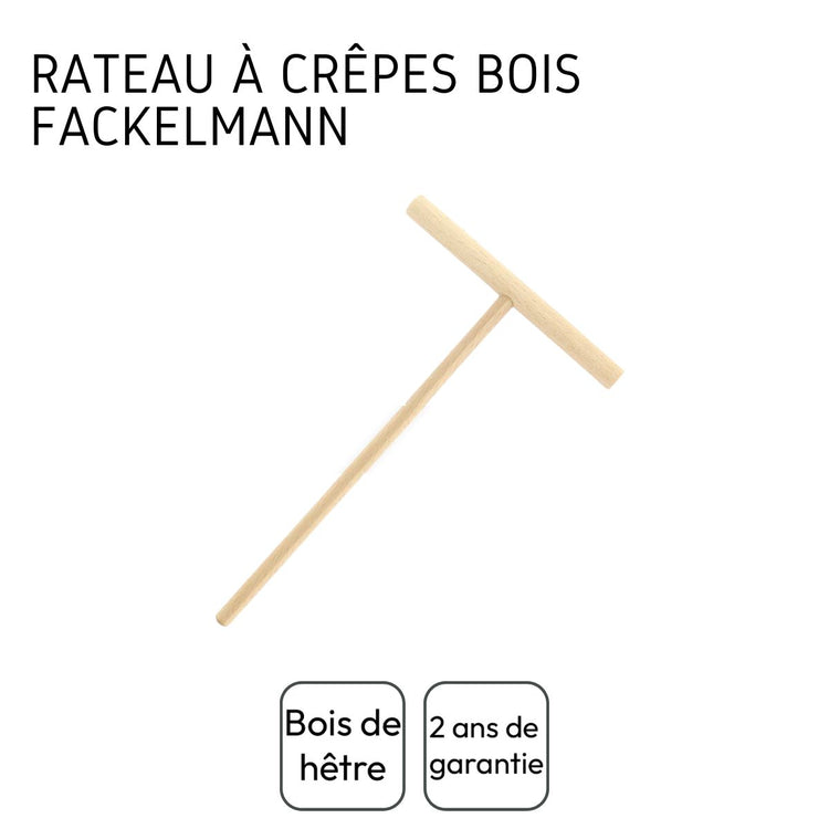 Ensemble de 2 Râteaux à crêpes 20 cm Fackelmann Wood Edition