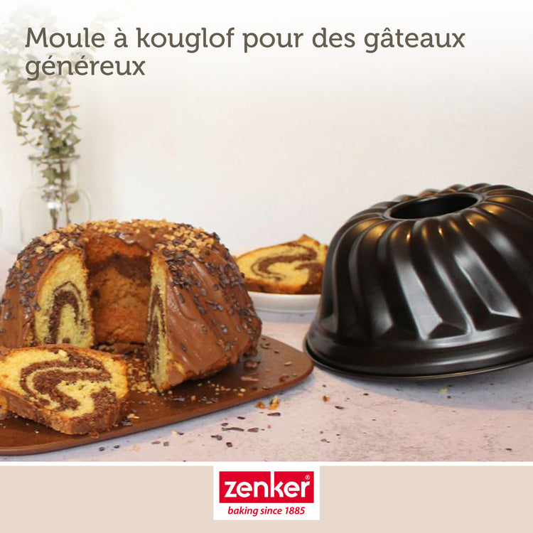 Lot de 2 moules à gâteaux 25/25/11,5 cm en acier Black mettallic Black mettallic Zenker Black mettallic