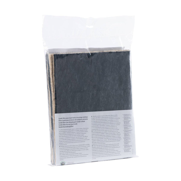Filtre pour hotte lin naturel combiné charbon actif Fackelmann Accessoires pour hotte et friture