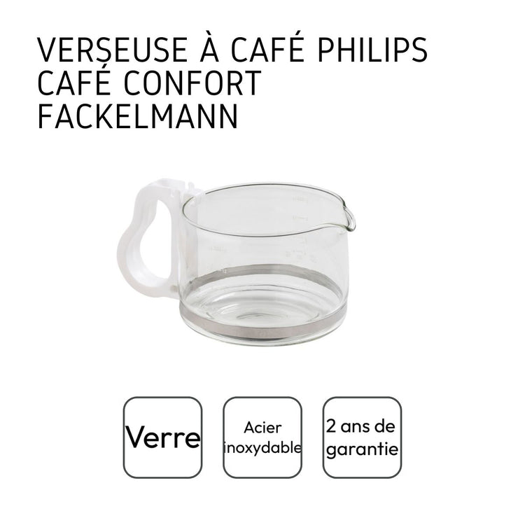 Verseuse à café compatible avec la cafetière Philips Confort blanche Fackelmann