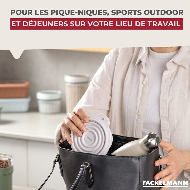 Lot de 6 lunch boxes 1,2 L avec 6 ustensiles de cuisine Fackelmann Storage