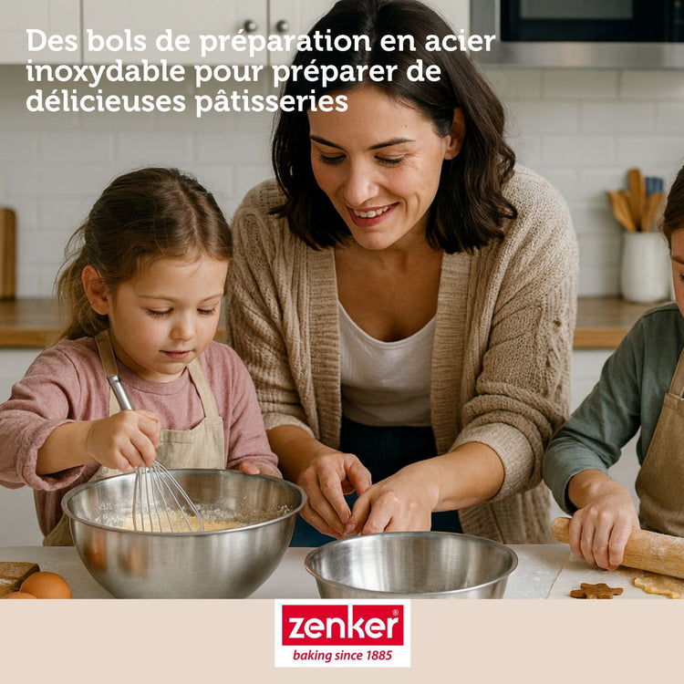 Set de 4 ustensiles de pâtisserie moule à manqué 2 bols et spatule Zenker Green Vision