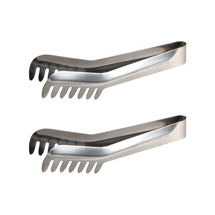 Ensemble de 2 Pinces à spaghettis, de cuisine en Acier inoxydable 19 cm Fackelmann