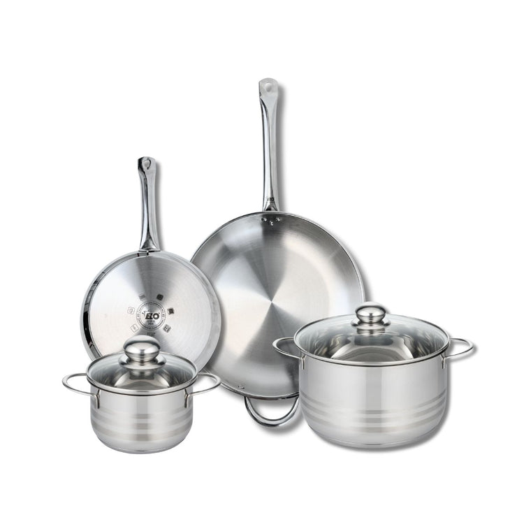 Ensemble de 2 Poêles de cuisson 24 et 32 cm et 2 faitouts 16 et 24 cm Elo Profi Brillant