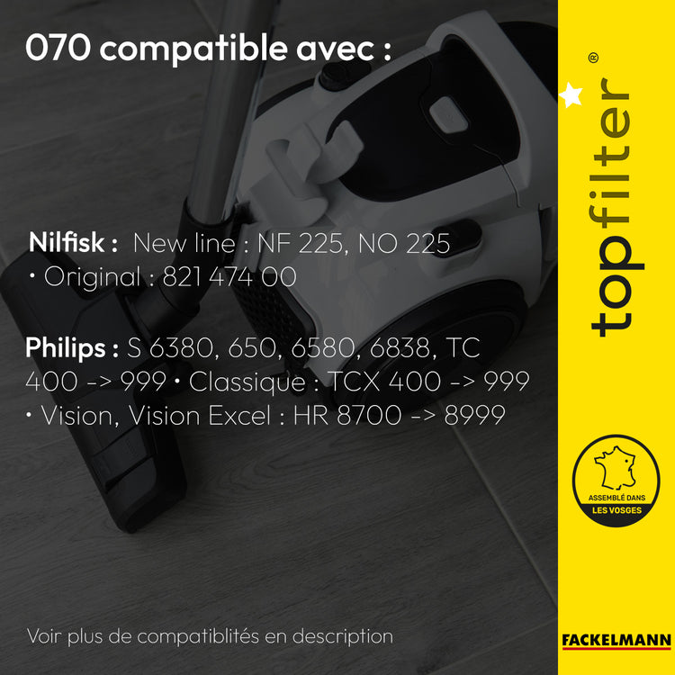 Lot de 4 sacs aspirateur Philips TopFilter Premium