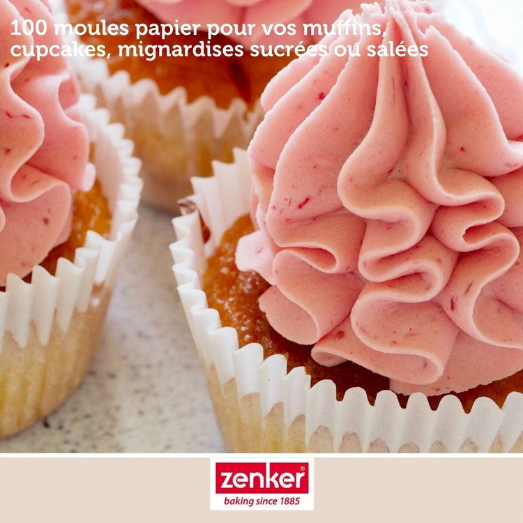 Lot de 100 barquettes alimentaires jetables 2,5 cm Zenker