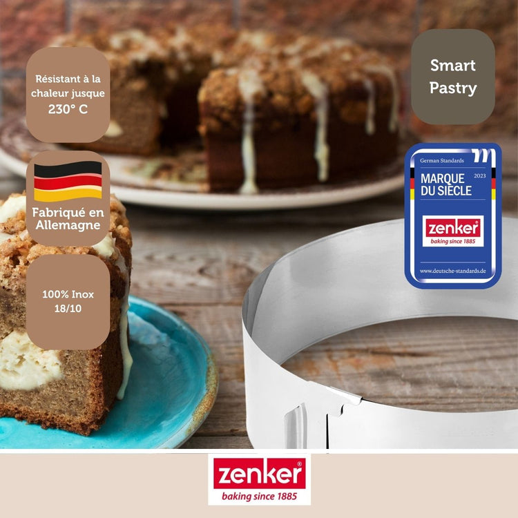 Cercle de pâtisserie réglable Zenker