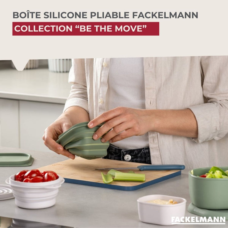 Lot de 12 boîtes à snacks pliables avec 3 boîtes à sauce Fackelmann Storage