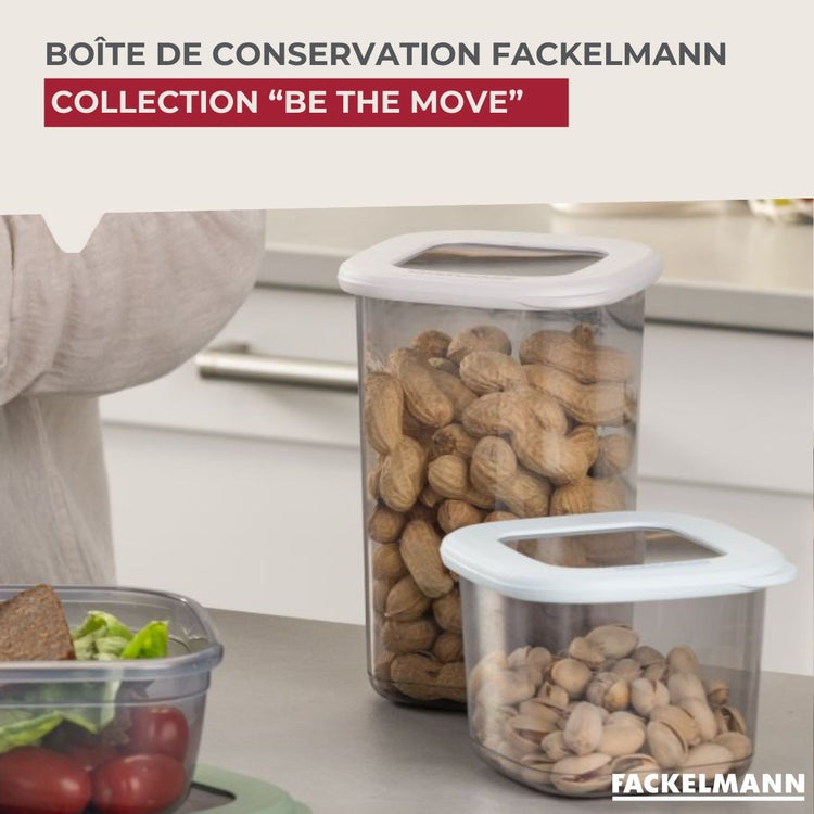 Lot de 6 boîtes hermétiques 0,55 L avec 6 ustensiles de cuisine Fackelmann Storage