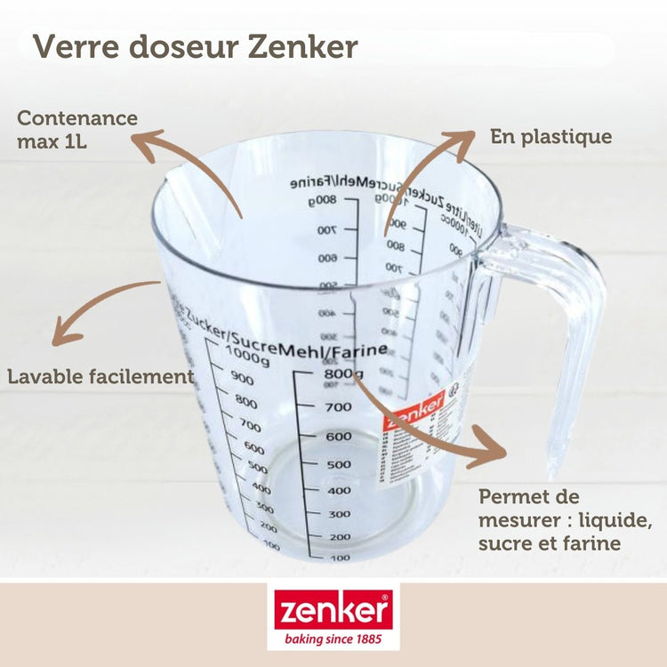 Set de 8 ustensiles de pâtisserie avec 4 moules à gâteaux 2 bols 1 spatule pâtisserie et 1 verre doseur Zenker Smart Pastry