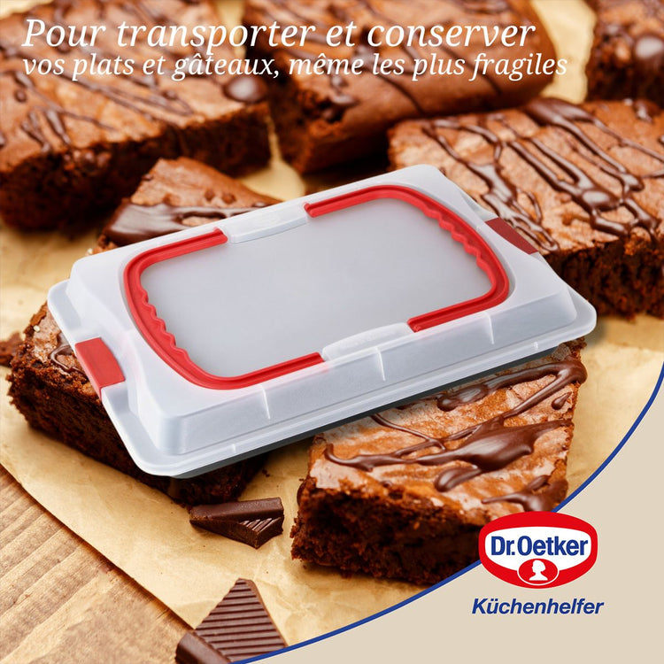 Plaque de cuisson avec couvercle Dr.Oetker