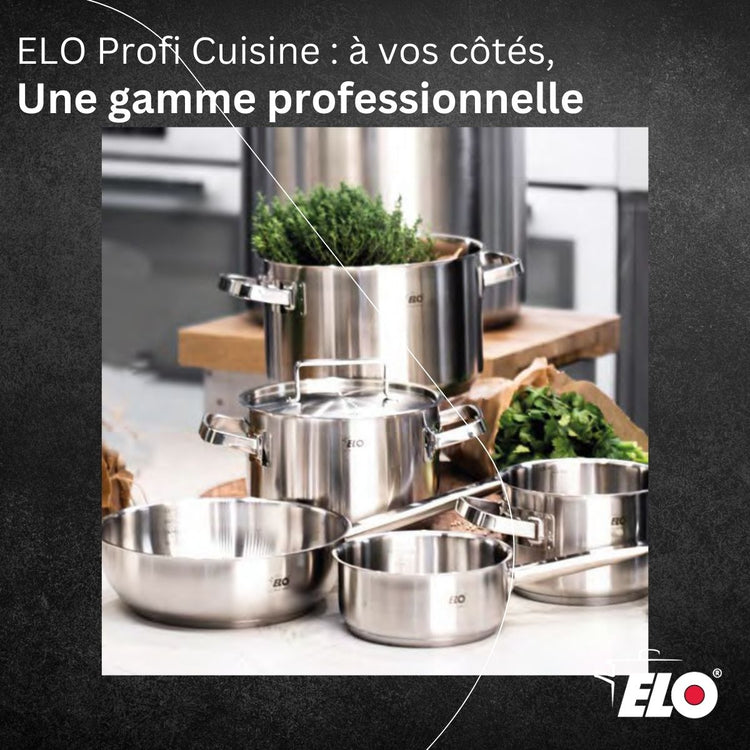 Casserole en inox 16 cm d'1 litre Elo Profi Cuisine