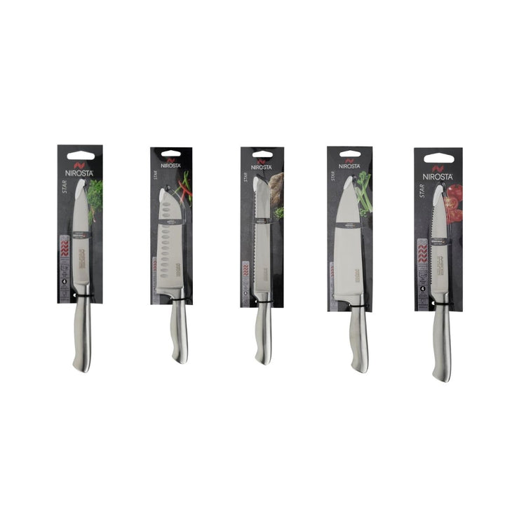 Ensemble de 5 couteaux de cuisine professionnels en inox Nirosta Star
