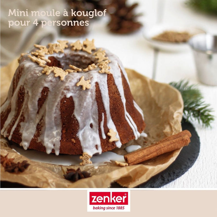 Lot de 2 moules à kouglof 18/18 cm en acier Spécial mini Spécial mini Zenker Spécial mini