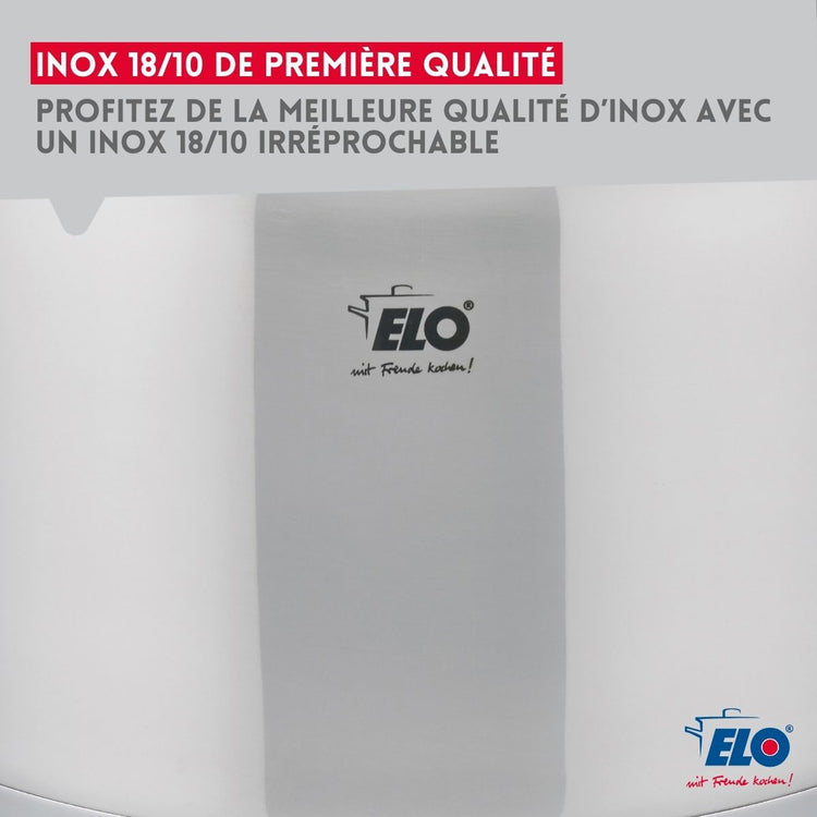 Marmite inox avec couvercle en verre 12 cm de diamètre d'une capacité de 0,6 litre Elo Citrin