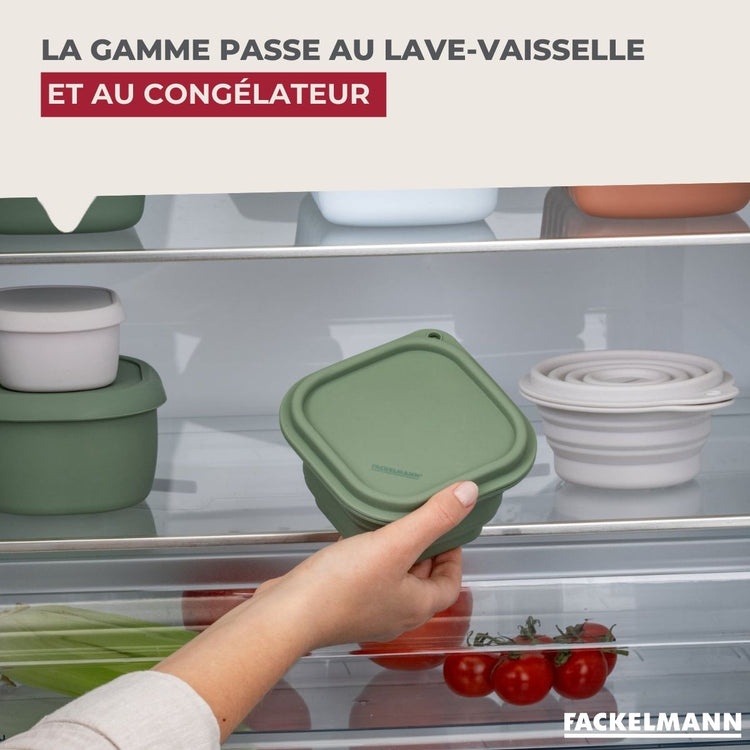 Lot de 2 lunch box 1L avec 2 ustensiles de cuisine Fackelmann Storage