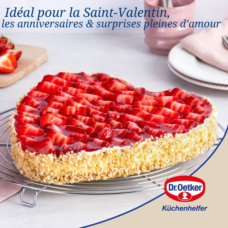 Lot de 2 moules à charnière 25/27 cm en acier Dr oetker Tradition