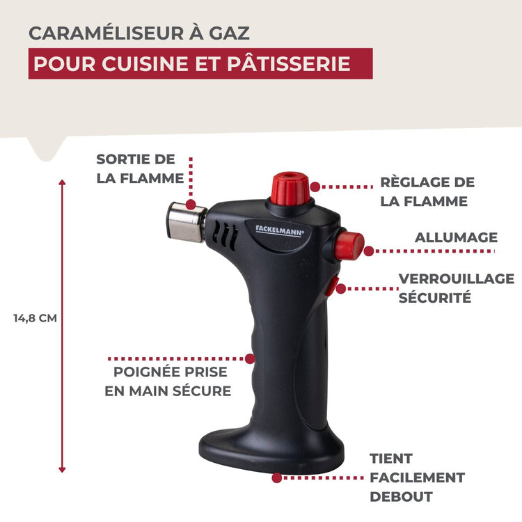 Chalumeau de cuisine à gaz Fackelmann