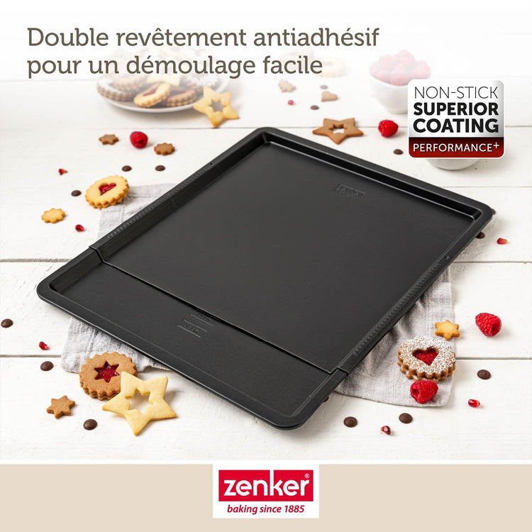 Plaque de cuisson four extensible de 37 à 52 cm Zenker Perfect Black +