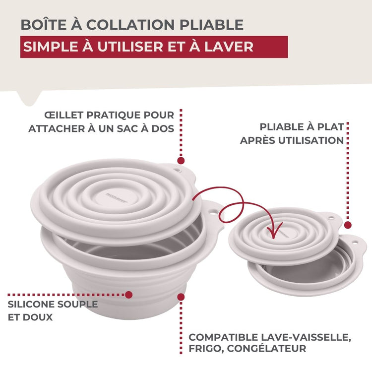 Lot de 2 boîtes hermétiques 13 cl avec 2 ustensiles de cuisine Fackelmann Storage