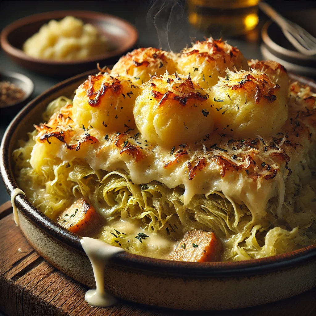 Gratin de Schupfnudeln au chou de Savoie