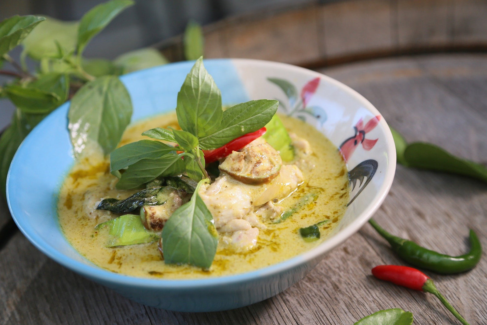 La recette du poulet au curry vert