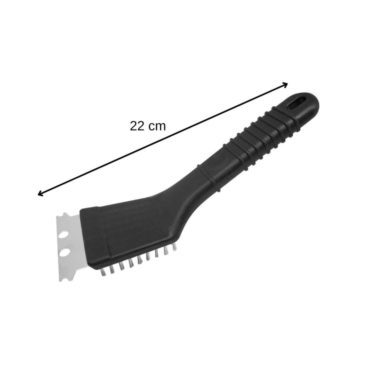 Ensemble de 2 Racloirs à plancha et brosse à barbecue 2 en 1 22 cm Fackelmann BBQ Edition