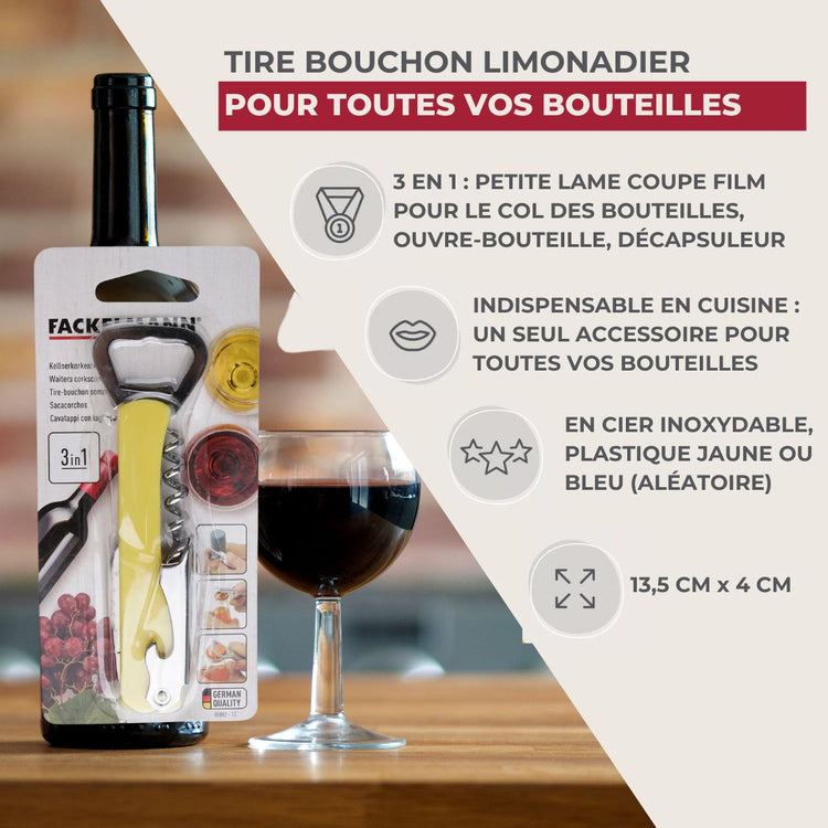 Tire-bouchon limonadier coloré Fackelmann Bar Concept