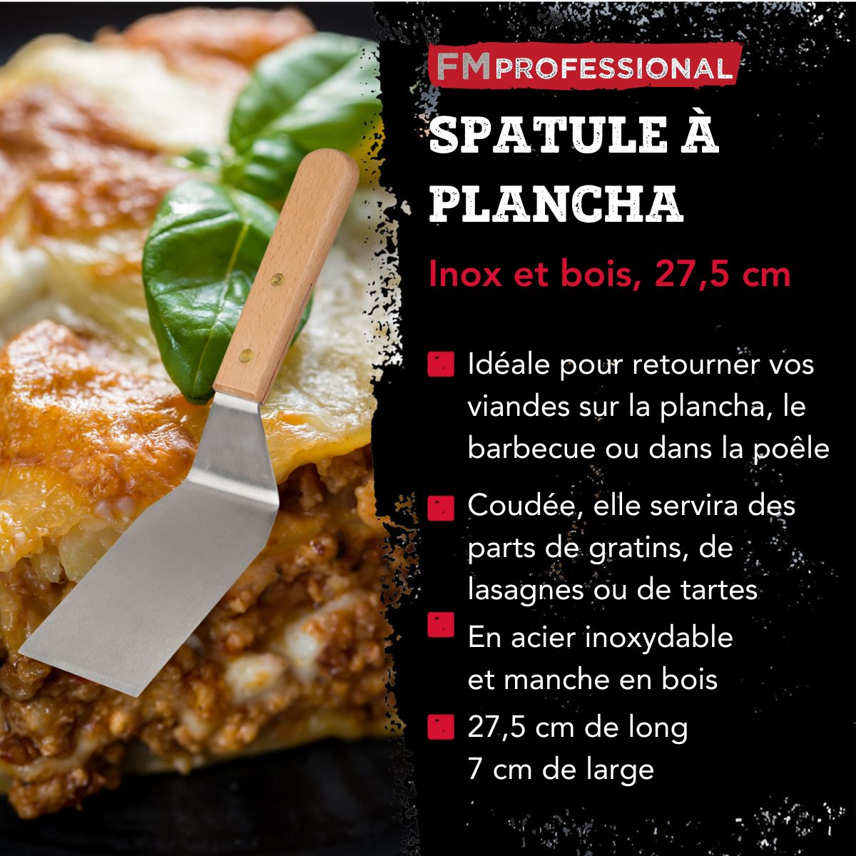 Spatule à plancha pelle à servir FM Professionnal