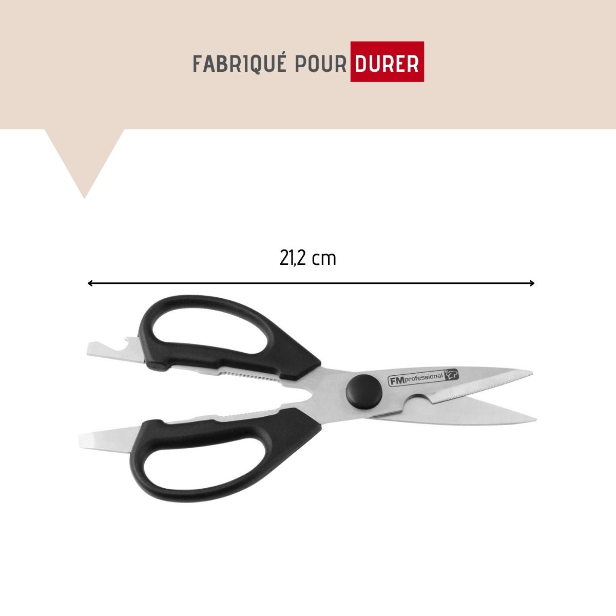 Ciseaux de cuisine multifonction 19 cm FM Professional Divers