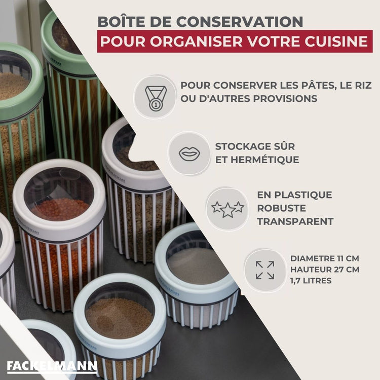 Boite à Provisions 1,7 Litre Fackelmann Storage