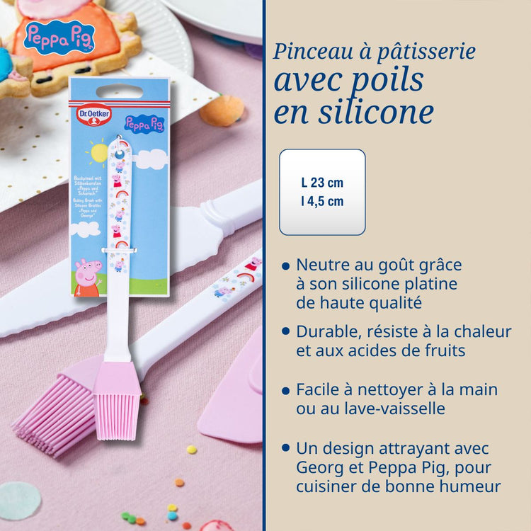 Pinceau à pâtisserie avec poils en silicone Dr. Oetker Peppa Pig