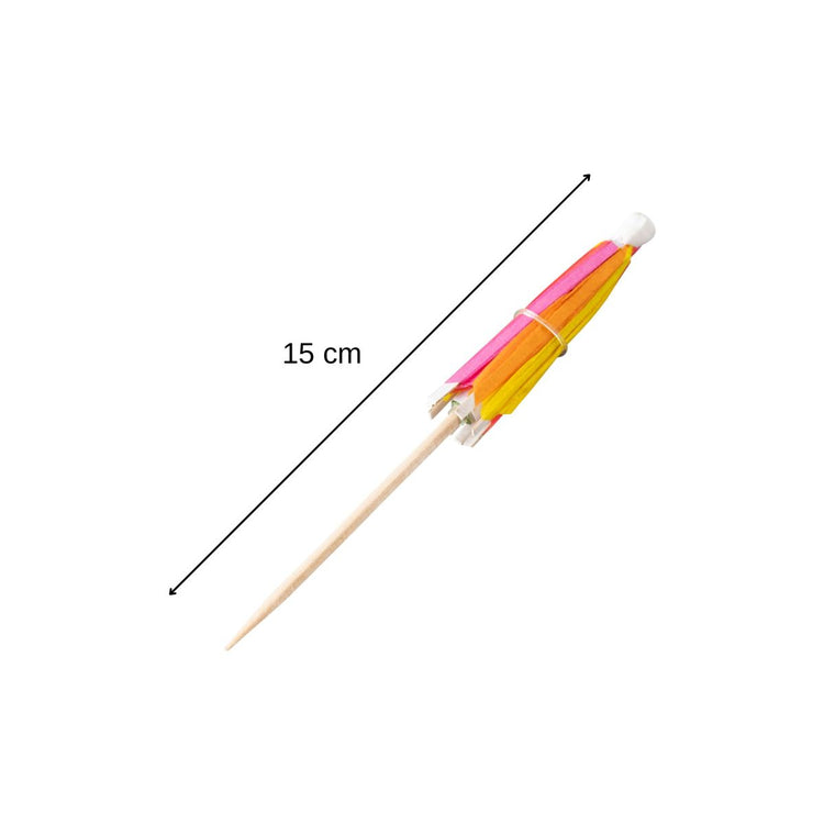 Lot de 15 mini parasols pour cocktail Fackelmann Eco Friendly