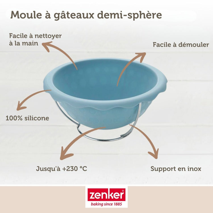 Moule Hémisphérique avec support Zenker Spécial football