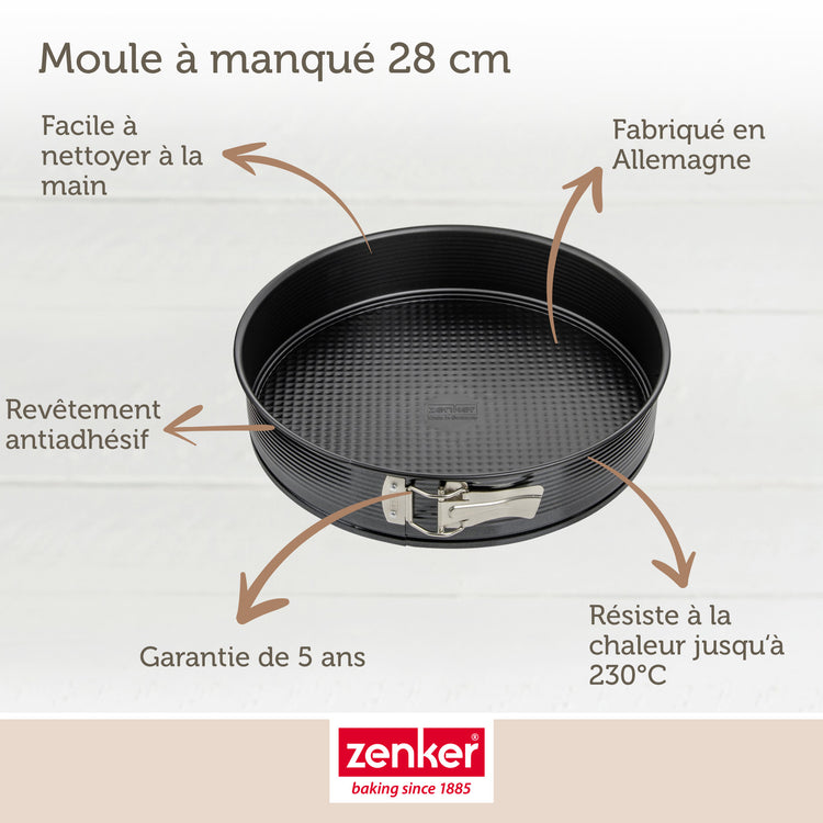 Moule à manqué à charnière 28 cm Zenker Black Metallic