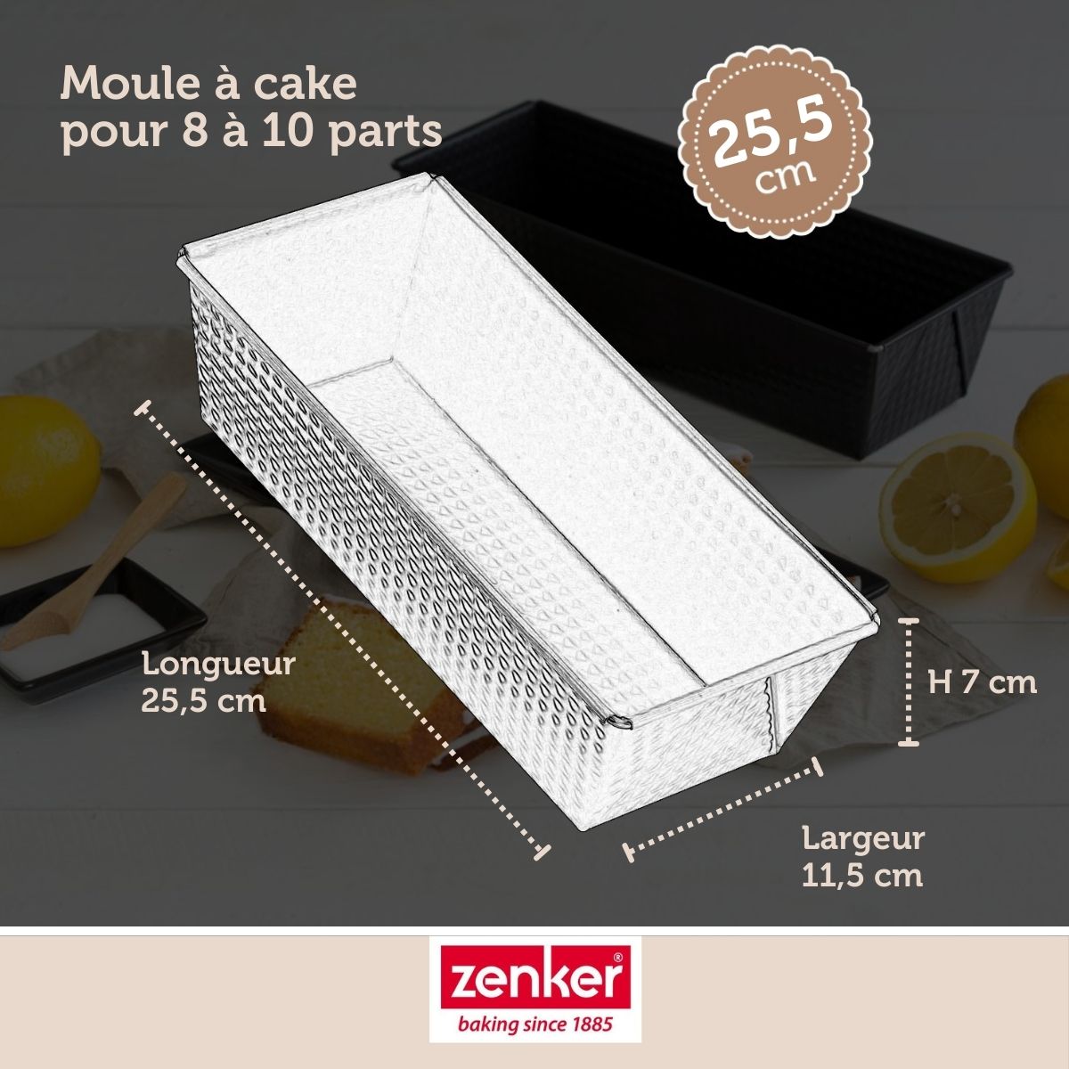 Moule à cake 25,5 cm Zenker Black Metallic