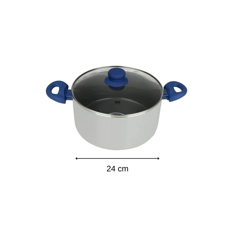 Faitout avec dosage d'huile et couvercle 24 cm Tasty Casserole