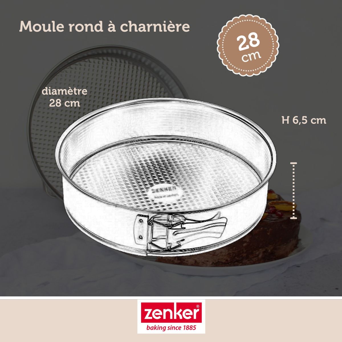 Moule à manqué à charnière 28 cm Zenker Silver