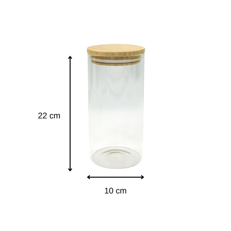 Boîte de conservation en verre 1,5L avec couvercle en Bambou Fackelmann Eco Friendly